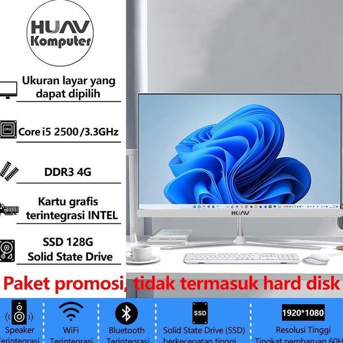 Gambar NEW Huav Intel Prosesor Core i5/i7 gaming Komputer Full Set PC All-in-One, Full HD 22/24 Inci Pilihan, RAM 8G, SSD 256G, Bluetooth, Wifi, USB, HDMI, VGA, Untuk Rumah, Belajar, Kantor, gaming dan Hiburan, Gratis Mouse + Keyboard - i5-2500/4G+128G, 19 inch dari Xoegan Abadi Store undefined Tokopedia