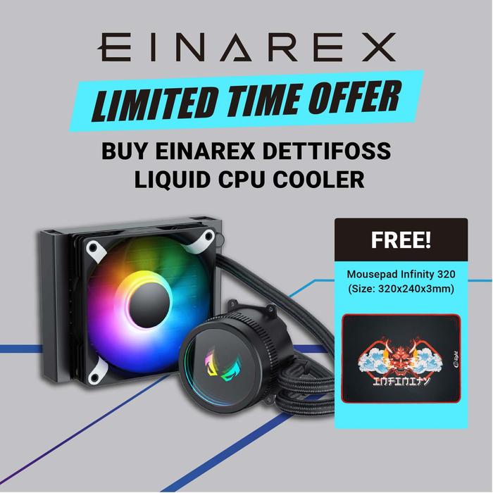 Gambar EINAREX DETTIFOSS 120 ARGB AIO WATER COOLING - LIQUID COOLER GAMING PC dari ENLIGHT Indonesia undefined Tokopedia