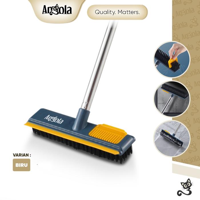 Gambar TP Angola Sikat Lantai Dorong Kamar Mandi D46 Sikat WC Kamar Mandi Gagang Panjang 2 IN 1 dari Angola Indonesia undefined Tokopedia