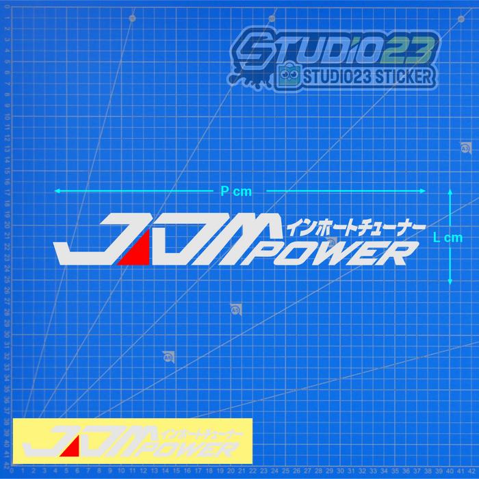 Gambar Sticker JDM POWER Hologram, Cutting stiker JDM POWER Japan - Putih, 18x2,5 cm dari Studio23 Sticker undefined Tokopedia