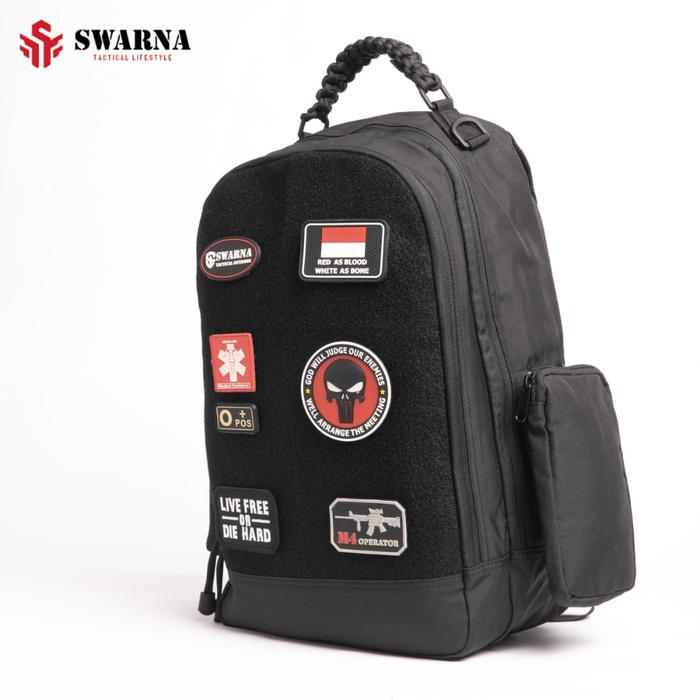 Gambar Ransel Tactical Velcro - Backpack - Tas - Velcro Valor Tactical - Ransel Velcro - Swarna Tactical - Black dari Swarna Tactical Outdoor undefined Tokopedia