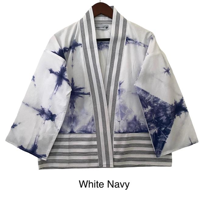 Jual kimono shibori outer White navy Kota Denpasar Imanggo