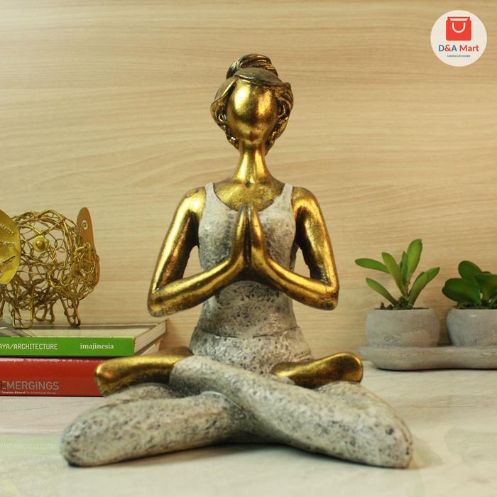 Gambar Dekorasi Meja Cabinet Patung Ladies Yoga Wanita Pose Yoga Home Decor - Putih dari D&A Mart undefined Tokopedia