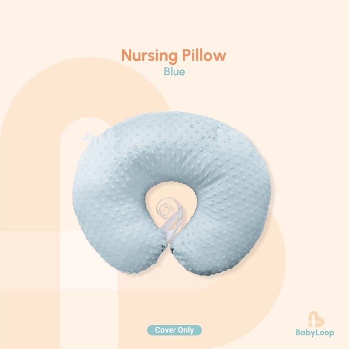 Gambar Sarung Bantal Menyusui - Cover Nursing Pillow Minky - Baby Loop - Blue, Silicone dari Baby Loop Authorized Reseller undefined Tokopedia