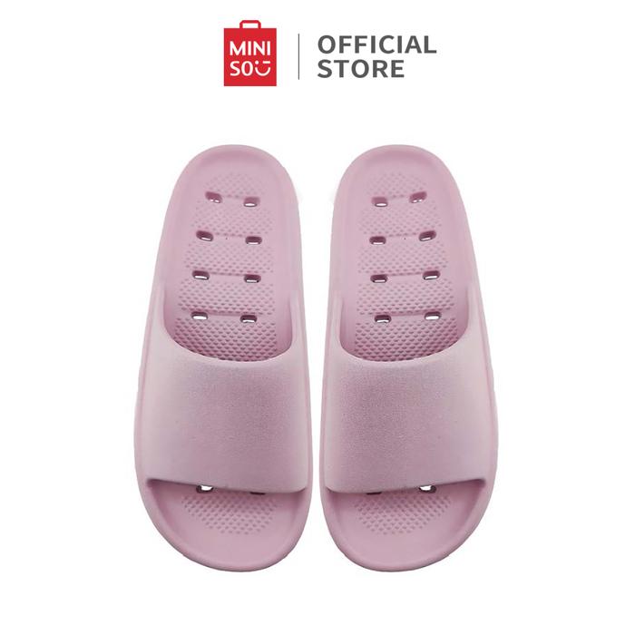 Miniso Sandal Pria Wanita Bath Slippers Bathroom Slippers EVA Anti-selip  dan Ringan Cepat Kering Ungu W35-36