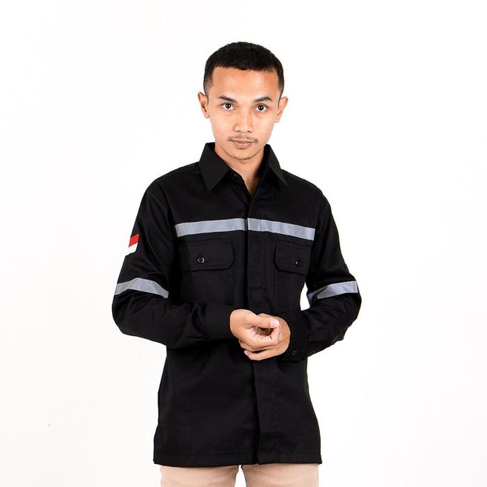 Gambar Baju Proyek Bengkel Mekanik Kemeja Safety Kerja Teknik Tambang Wearpack Safety Logo K3 Seragam Sefti Scotlite Reflector - Hitam, S dari MUTIARA GLAM undefined Tokopedia