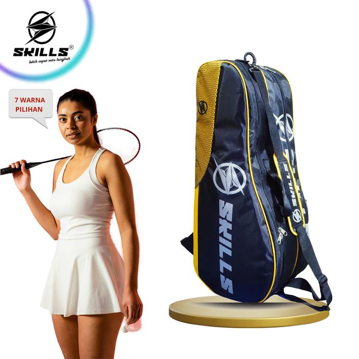 Gambar Skills Barqun Tas Badminton & Tenis Daisu Unisex Anti Air 3 Resleting - Kuning dari SKILLS Barqun Indonesia undefined Tokopedia
