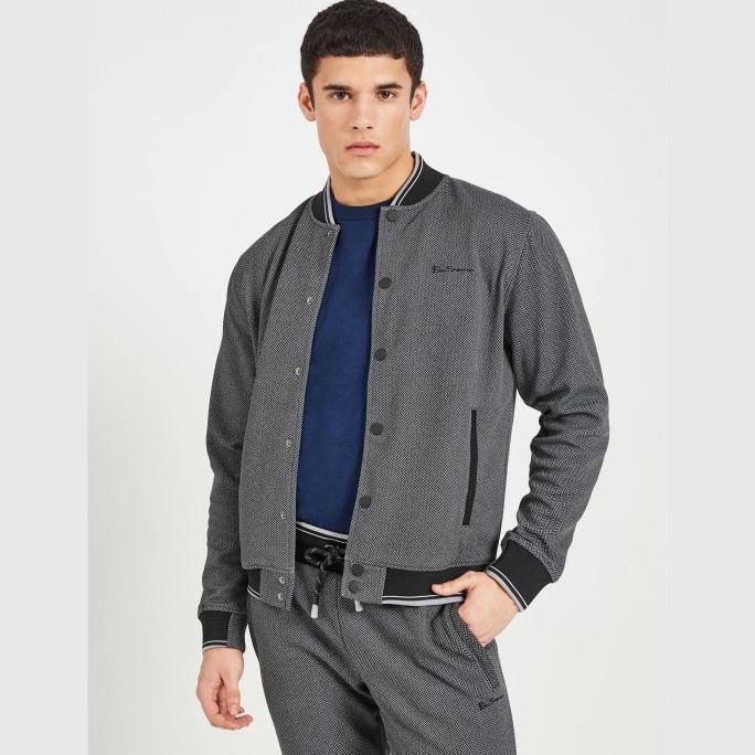 Gambar READY!!! Ben Sherman Herringbone Track Jacket Dark Grey Original - L dari Wahyu Cell2424 undefined Tokopedia