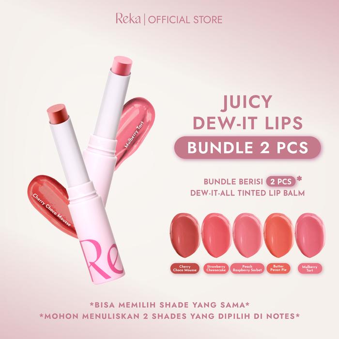 Gambar REKA Juicy Dew-It Lips Bundle (Dew-It-All Tinted Lip Balm) - Bundle 2pcs dari Reka Cosmetics undefined Tokopedia
