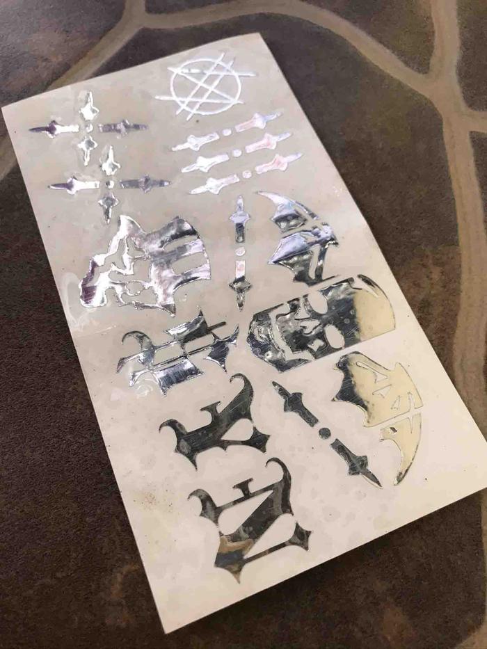 Gambar Sticker Inlay Gitar Schecter Synyster Gates A7x Avenged Sevenfold Syn - SYN CHROME FOIL dari balls pro undefined Tokopedia