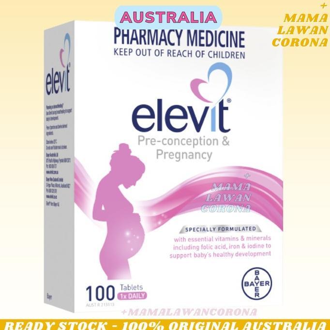 Gambar Elevit Pre Conception & Pregnancy 100 Tablets Multivitamin Tablet Vitamin Program Hamil Prenatal Australia Dha Choline 60 Capsules Breastfeeding Breast Feeding Menevit Preconception Sperm Health 90 Kapsul Male Pria Probiotics Probiotic For Immunity Gut - Elevit 100 tabs dari Mariscaa Outlet undefined Tokopedia
