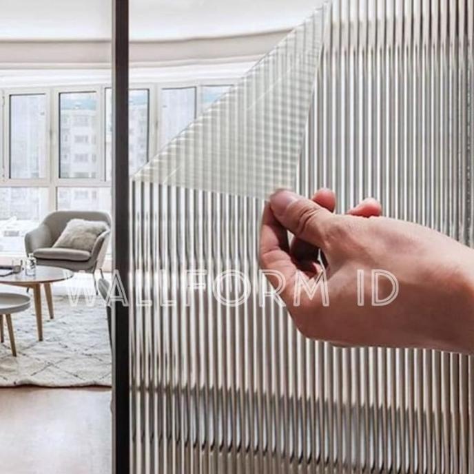 Gambar PREMIUM REEDED MORU GLASS WINDOW STICKER | Sticker Kaca Fluted Reeded Moru Sandblast - +packing dari Safe-Home undefined Tokopedia