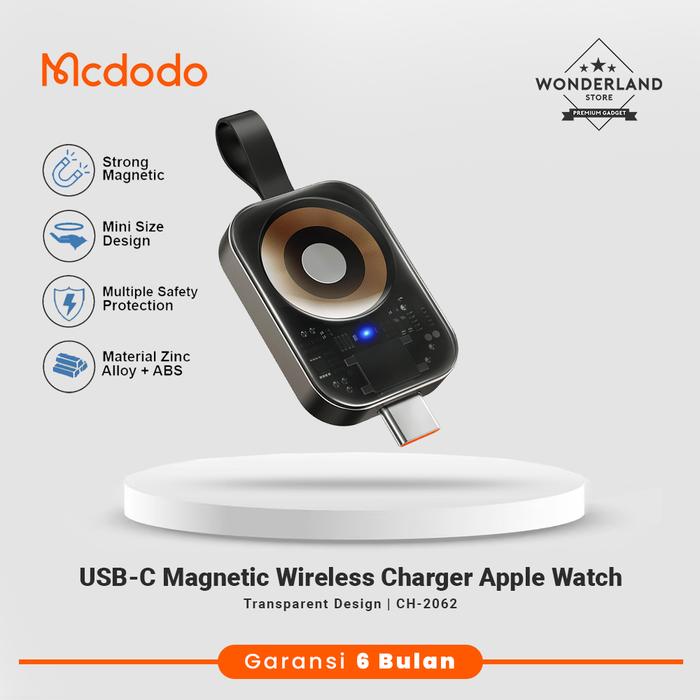 Gambar Mcdodo Wireless Charger Portable Magnetic for Apple Watch iWatch - Transparan Male dari Wonderland Store undefined Tokopedia