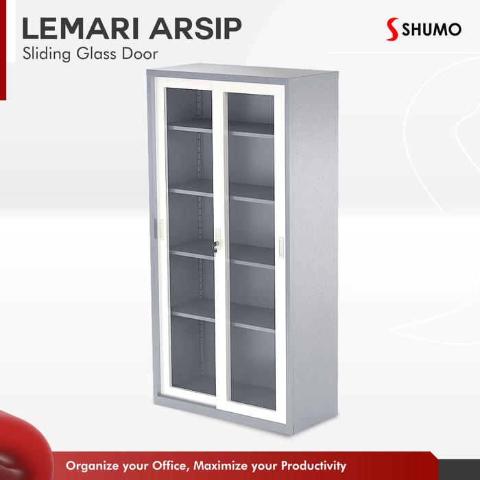 Gambar Lemari Arsip Besi 2 Pintu Sliding Kaca|Kantor File| Sleding Geser - LEMARI ARSIP, TANPA RAKIT dari Citra furniture undefined Tokopedia