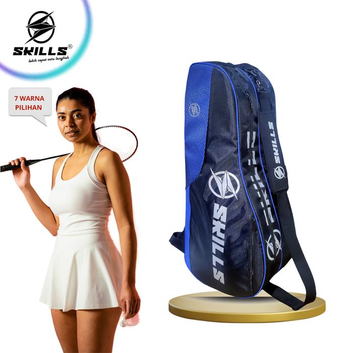 Gambar Skills Barqun Tas Badminton & Tenis Daisu Unisex Anti Air 3 Resleting - Biru dari SKILLS Barqun Indonesia Kab. Tangerang Tokopedia