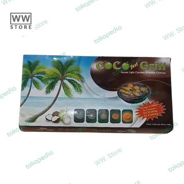 Gambar Briket instant - bbq Coco fast Grill Light Coconut Briquette Charcoal dari WW . Store undefined Tokopedia