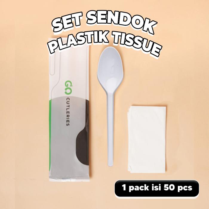 Gambar Sendok Garpu Set Plastik / Sendok Set Plastik Terlengkap Terjangkau - S+Ts(P) dari Tokyo Pack undefined Tokopedia