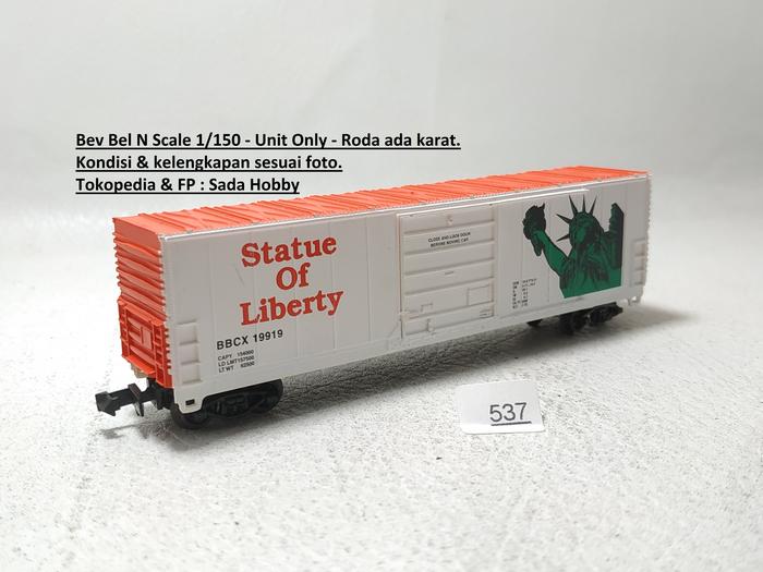Gambar Bev-Vel Statue Of Liberty Freight Car Gerbong Kereta Cargo Wagon N Scale Unit Only dari Sada Hobby undefined Tokopedia