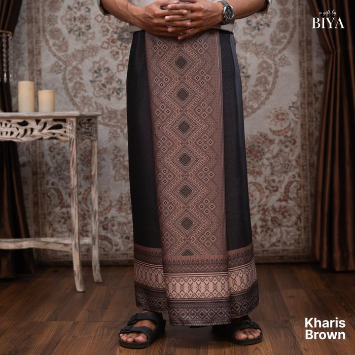 Gambar SARUNG TAZBIYA PRAYER-SET KHARIS SERIES I SARUNG LAKI LAKI DEWASA MOTIF - KHARIS BROWN dari Mukena Tazbiya undefined Tokopedia