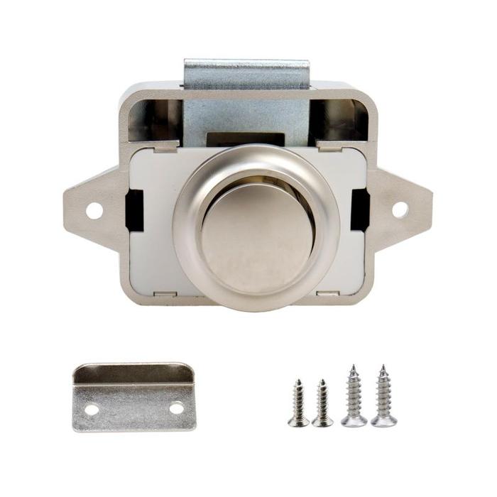 Gambar Kunci Pintu Lemari Push Button Pintu Knob Motorhome Catch Lock - Dark dari Mireading undefined Tokopedia