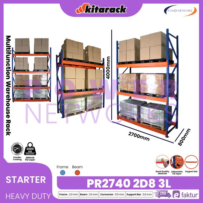 Jual KITARACK Rak Palet 2 TON Pallet Rack Heavy Duty Panjang : 2.7M ...