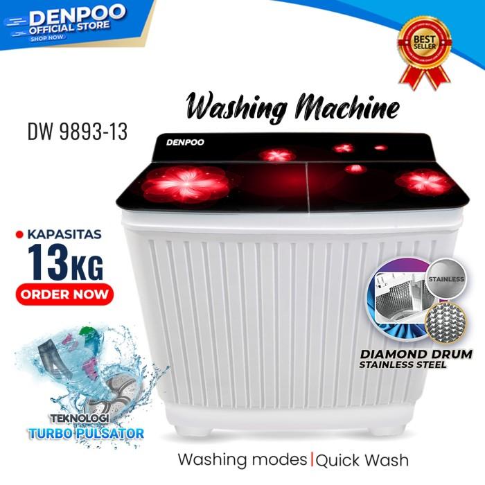 Gambar MESIN CUCI DENPOO 2 TABUNG DW 9893-13 KG dari DENPOO OFFICIAL SURABAYA undefined Tokopedia