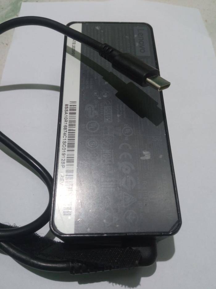 Gambar Charger/AC Adapter Laptop/Notebook Lenovo Thinkpad/Thinkbook 45W/65W Type-C/USB Pin Central, Original Bundling Notebook Lenovo Kondisi Second -  ADLX65YCC3D dari sjsstore.id undefined Tokopedia