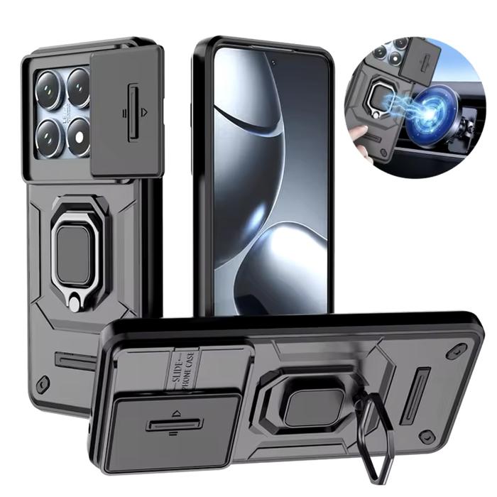 Gambar CASE XIAOMI MI 14T I PRO 5G CASE IRON ARMOR RING HARD SOFT CASING COVER ANTI SHOCK STAND PREMIUM - MI 14T PRO, Hitam dari TOP OLINE SHOP undefined Tokopedia