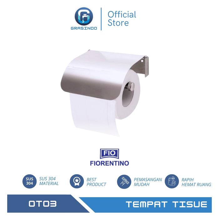 Gambar Tempat Tissue gulung Toilet / Holder Tissue toilet Stainless -Fio OT03 dari Grasindo Indah Group undefined Tokopedia