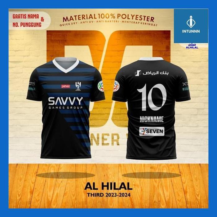 Gambar INTUN^ JERSEY KAOS BAJU ATASAN SUPORTER AL HILAL THIRD 2023/2024 - Atasan Anak, S dari intunnn undefined Tokopedia