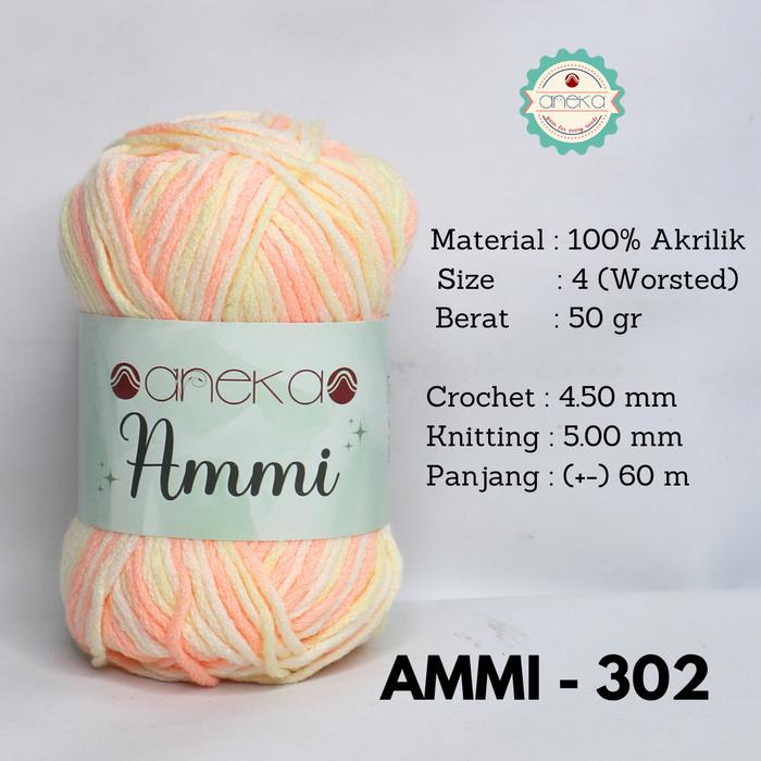 Gambar KATALOG - Benang Rajut Ammi Sembur / 100% Acrylic / 6 Ply Akrilik - 2 - 302 dari AnekaBenang undefined Tokopedia