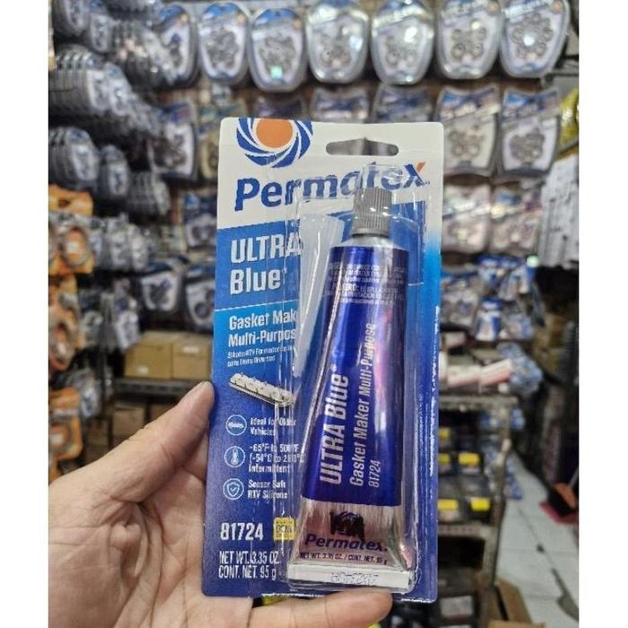 Gambar LEM PERMATEX ULTRA BLUE,, BLACK ADHESIVE,, RED RTV DAN ULTRA GREY 85 GRAM LEM GASKET LEM SILICONE MOBIL MOTOR - ULTRA BLUE dari ILYAS STOREZ undefined Tokopedia