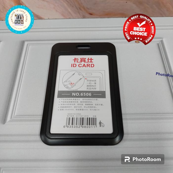 Gambar Id Card Holder Nametag Polos Tempat Id Card Casing Frame Id Card - Hitam dari Kontener Id Card Store undefined Tokopedia
