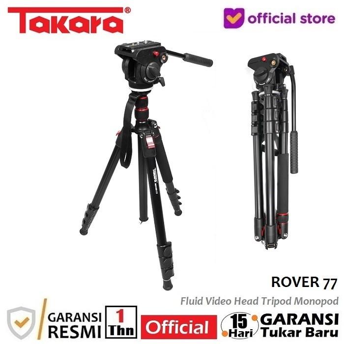 Gambar Takara ROVER 77 2 in 1 Traveller Fluid Head Video Tripod Monopod Kit - Tripod Only dari Takara Indonesia undefined Tokopedia