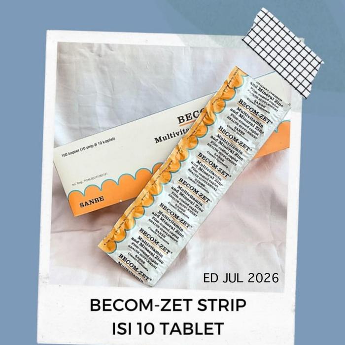 Gambar BECOM ZET STRIP ISI 10 TABLET dari JeansPharmaTech undefined Tokopedia