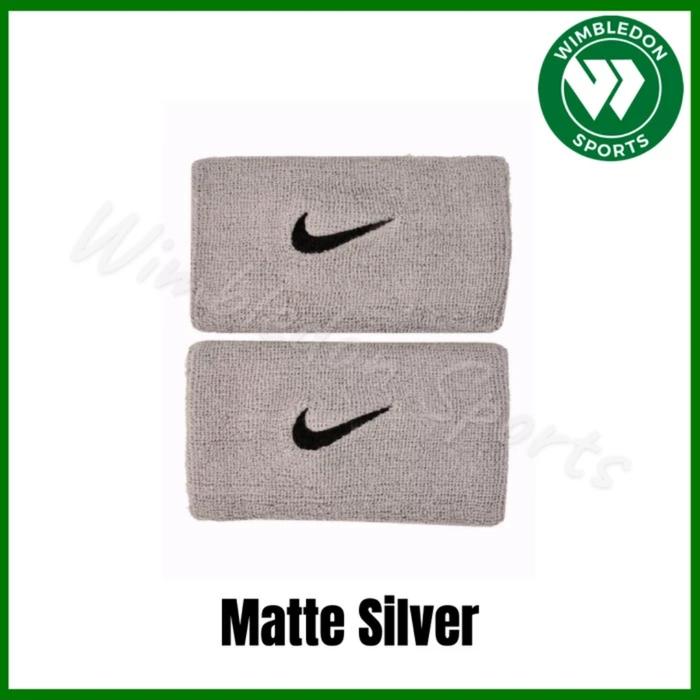 Gambar 100% ORIGINAL made in Thailand Double WIDE wristband / NIKE long Hand Band Light GREY pack Isi 2 dari ztrideorDIE undefined Tokopedia