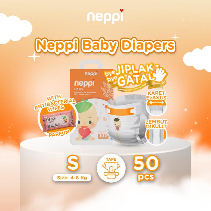 Gambar Neppi Popok Bayi Celana Diaper Pants L 26 + Neppi Tissue Basah Antibacterial Changing Diaper - S50+TisuParfum dari Neppi Baby undefined Tokopedia