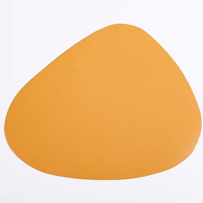 Gambar Tatakan Piring Kulit dan Tatakan Piring Oval Tahan Air High Quality - Orange dari Home Decor Zega undefined Tokopedia