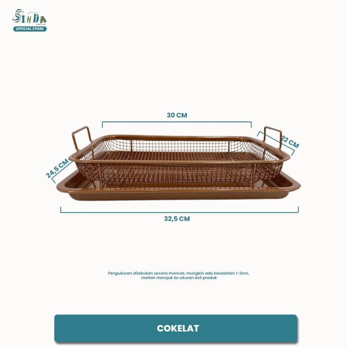 Gambar Sinda Saringan Minyak Cooper  / Oven Tray / Peniris Minyak Baking Tray - Cokelat dari Sindakitchenware undefined Tokopedia