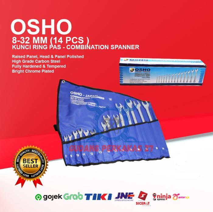 Gambar OSHO KUNCI RING PAS 8-32 MM 14 PCS (BUKAN TEKIRO) - OSHO dari Gudang Perkakas 368 undefined Tokopedia