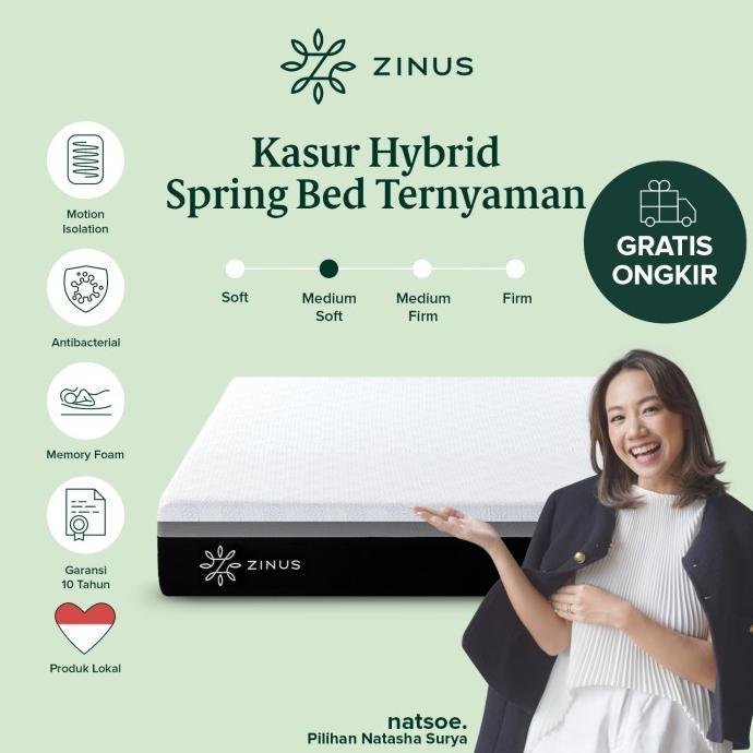 Gambar Kasur Spring Bed Hybrid Zinus Memory Foam Motion Isolation In a Box - Ketebalan 25cm, 90x200 dari toko alif13 undefined Tokopedia