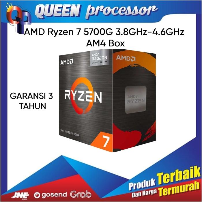 PROCESSOR AMD RYZEN 5700G CPU cores 16 threads GP NEW !!! di  Queenprocessor Tokopedia