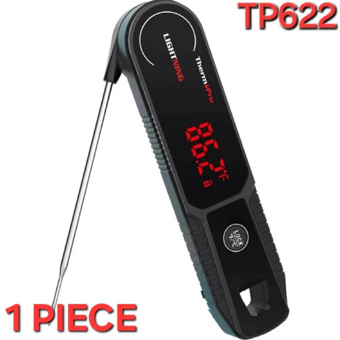 Gambar THERMOPRO TP622 IP65 Waterproof Digital Instant Meat Food Thermometer - TP622 BLACK dari Pro-X Technology undefined Tokopedia