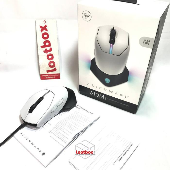 Gambar Mouse Gaming Wireless Alienware 610M AW610M - SECOND - Grade S White dari LootboxID undefined Tokopedia
