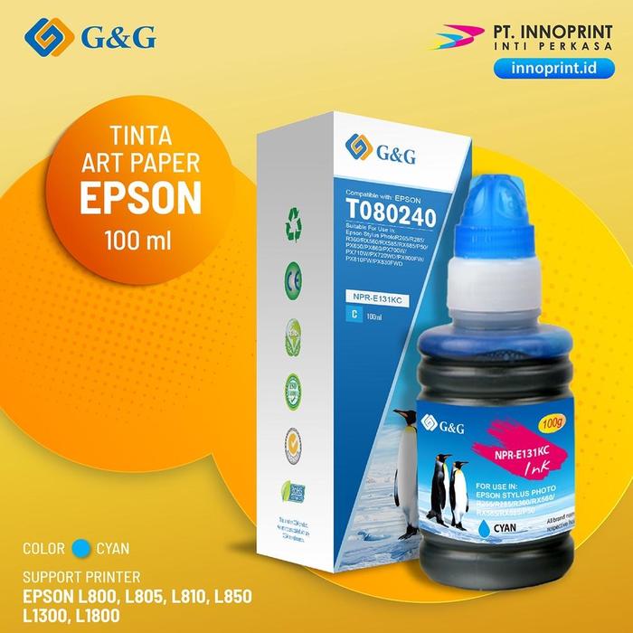 Gambar 1 SET 6 WARNA Tinta Art Paper G&G Original Compatible Untuk Head Print Epson - Hitam, 100 ml - MAGENTA dari naurashop96 undefined 3 Tokopedia