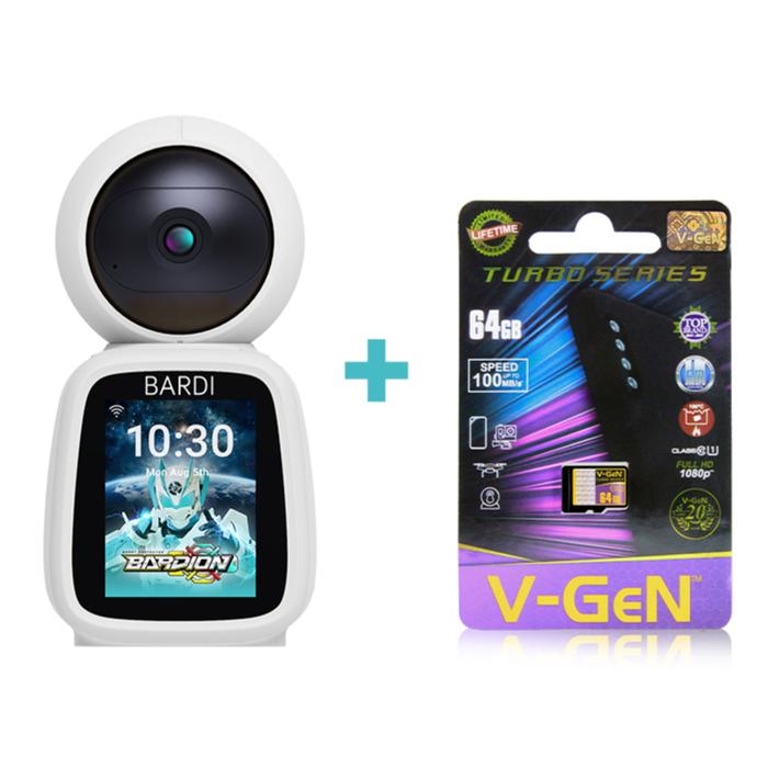 Gambar BARDI Smart IP Camera PTZ Indoor with Video Call Screen - IPCAM+VGEN64gb dari BARDI Official Store undefined Tokopedia