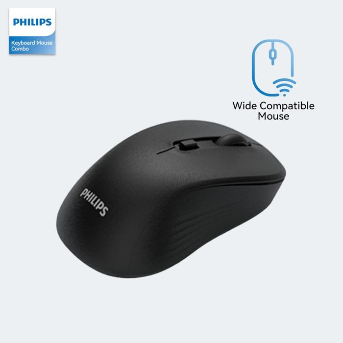 Gambar Philips Mouse Wireless + Bluetooth SPK7538 Dual Mode 1600 DPI Silent Click Original - Garansi Resmi - Black dari bestdeal_NEW undefined Tokopedia