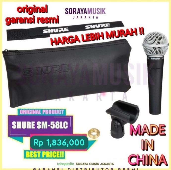 Gambar Shure SM58 Vocal Dynamic Mirophone Cable Mic (Original Garansi) dari jeno_shop undefined Tokopedia