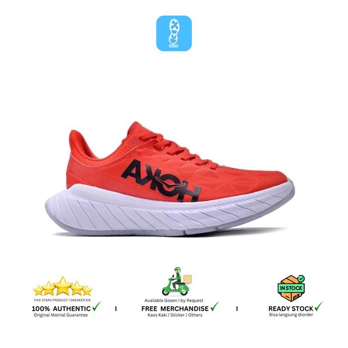 Jual Sepatu Hoka One one Carbon x Red Black Original 40 Kota