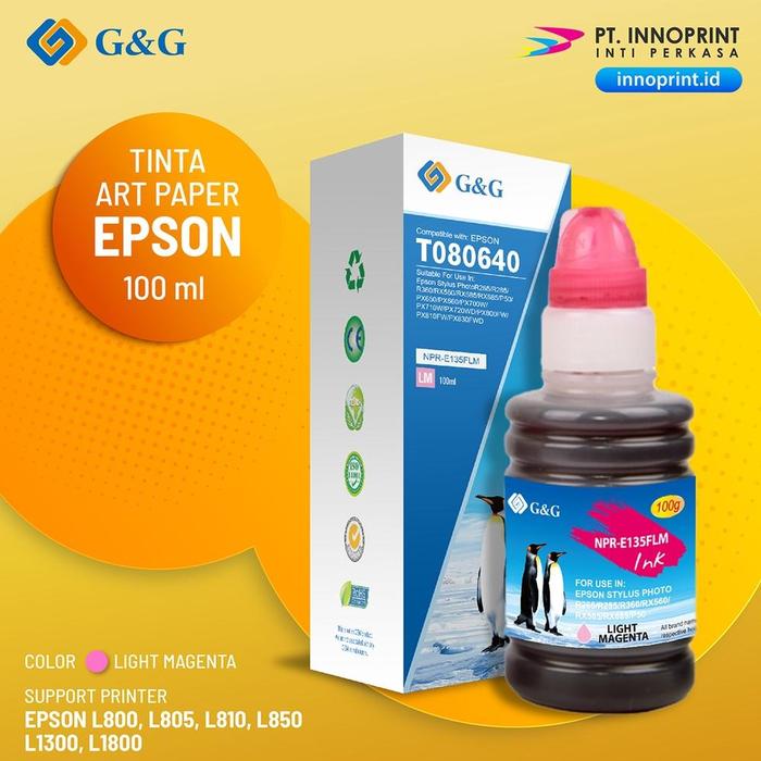 Gambar 1 SET 6 WARNA Tinta Art Paper G&G Original Compatible Untuk Head Print Epson - Hitam, 100 ml - MAGENTA dari naurashop96 undefined 5 Tokopedia